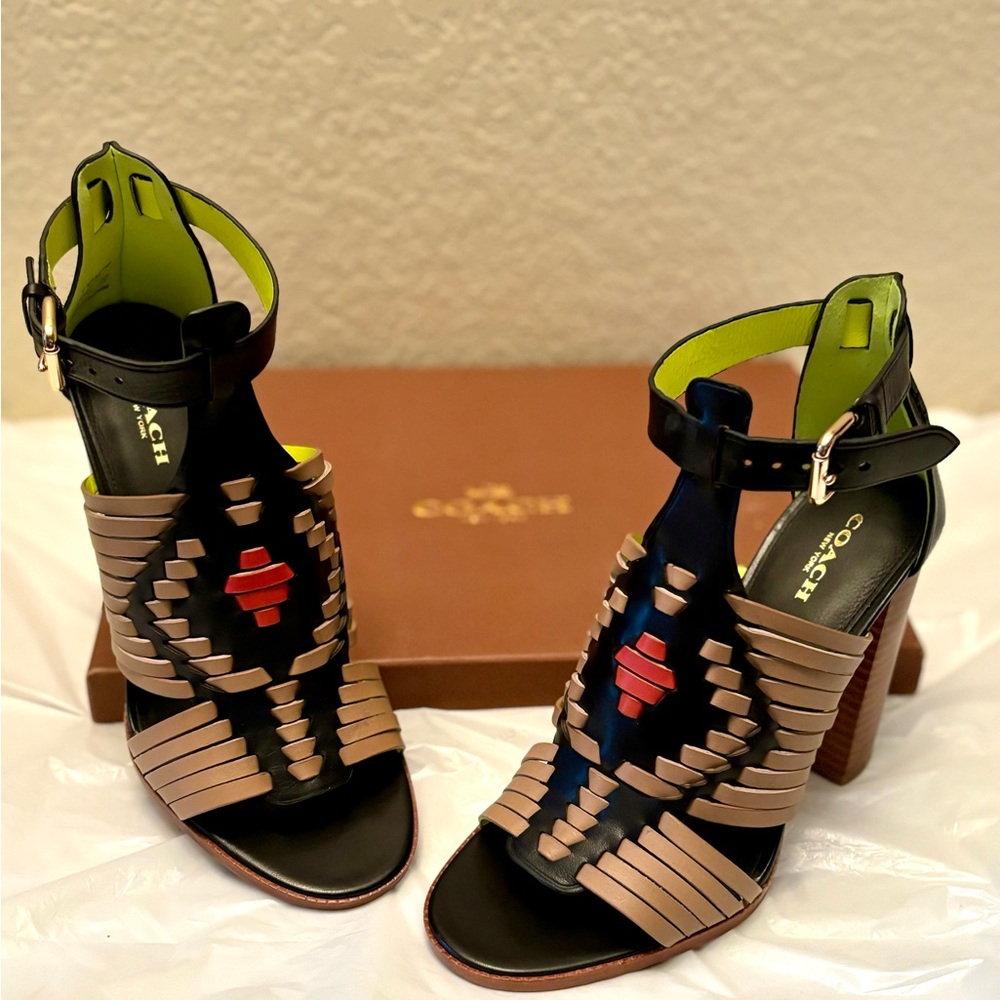❗️SALE❗️ ✨New✨Coach Women's Lorrie Mat Calf Heeled Sandals
